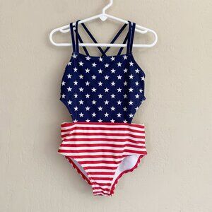 Kanu Surf American Flag Swimsuit • 6/7 Years